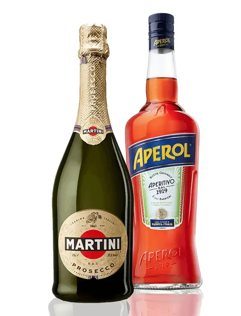 Kit Aperol Spritz – 1 Aperol 750 ml + 1 Prosecco Martini Doc 750 ml