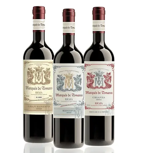 Kit 03 Vinhos Marques de Tomares 750 ml