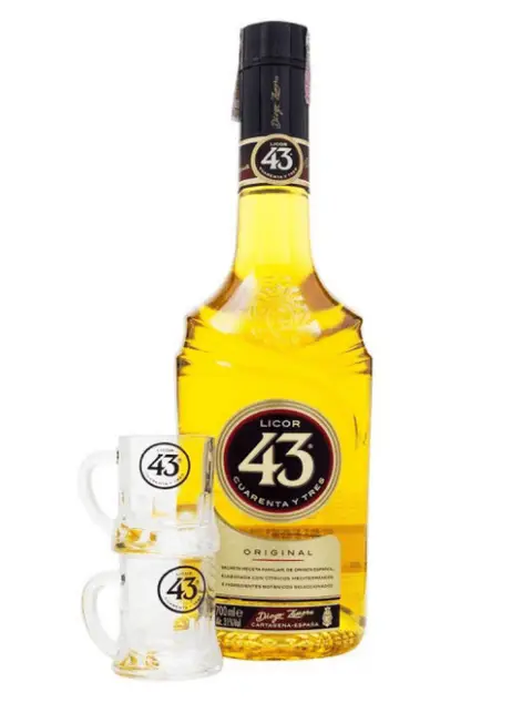 Kit Licor 43 700 ml + 2 Mini Canecas de vidro