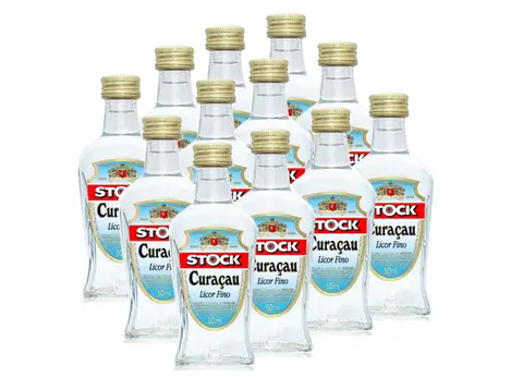 Kit 12 Miniatura Licor Stock Curaçau 50 ml