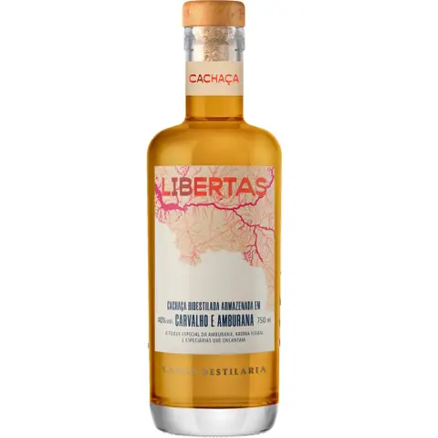 Cachaca Lamas Libertas Carvalho E Amburana 750ml