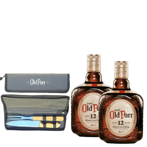 KIT PAI CLÁSSICO – 2 UN OLD PARR 12 ANOS 1Lt & FACA FORJADA