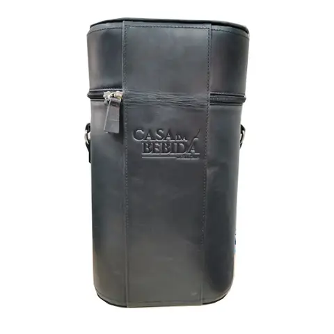 Case Porta Vinho Em Couro 3 Garrafas