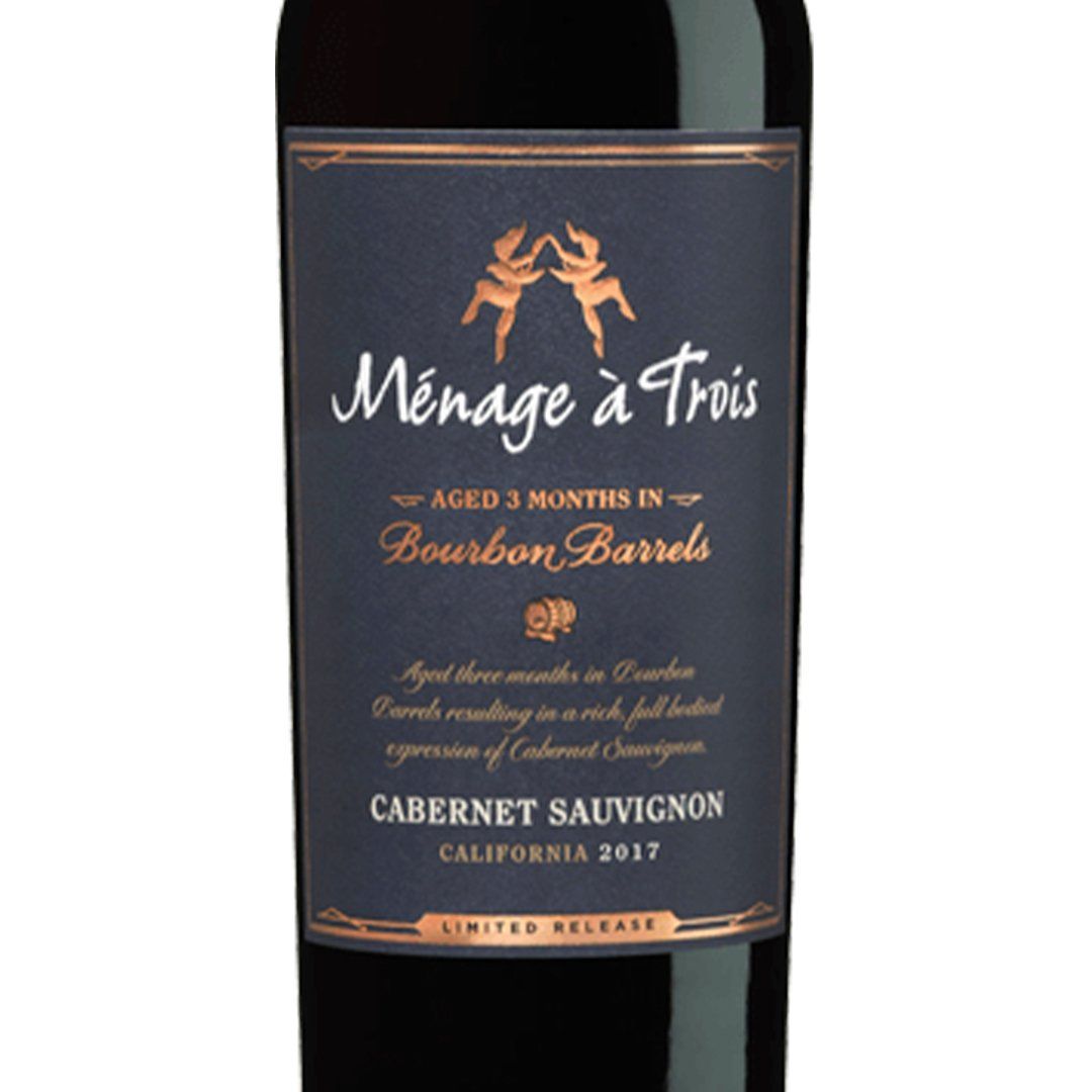 Kit 6 Garrafas Vinho Tinto Menage a Trois Bourbon Barrels Cabernet Sauvignon 750ml