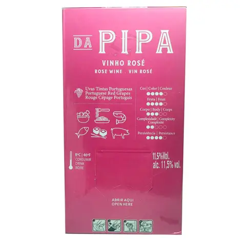 Vinho Rosé Da Pipa Bag in Box 5L