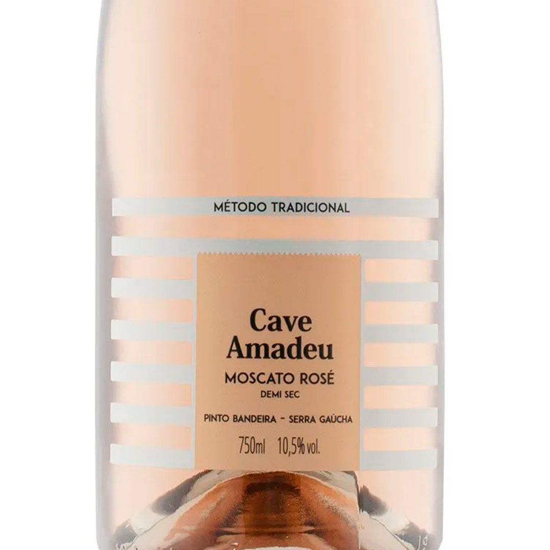 Espumante Cave Amadeu Moscato Demi-sec Rosé 750ml