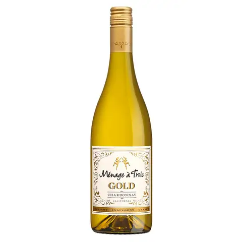 Kit 3 Garrafas Vinho Branco Menage a Trois Gold Chardonnay 750ml
