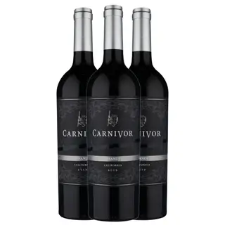 Kit 3 Garrafas Vinho Tinto Carnivor Zinfandel 750ml