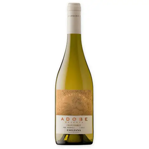 Kit 3 Garrafas Vinho Branco Adobe Reserva Chardonnay Orgânico 750ml