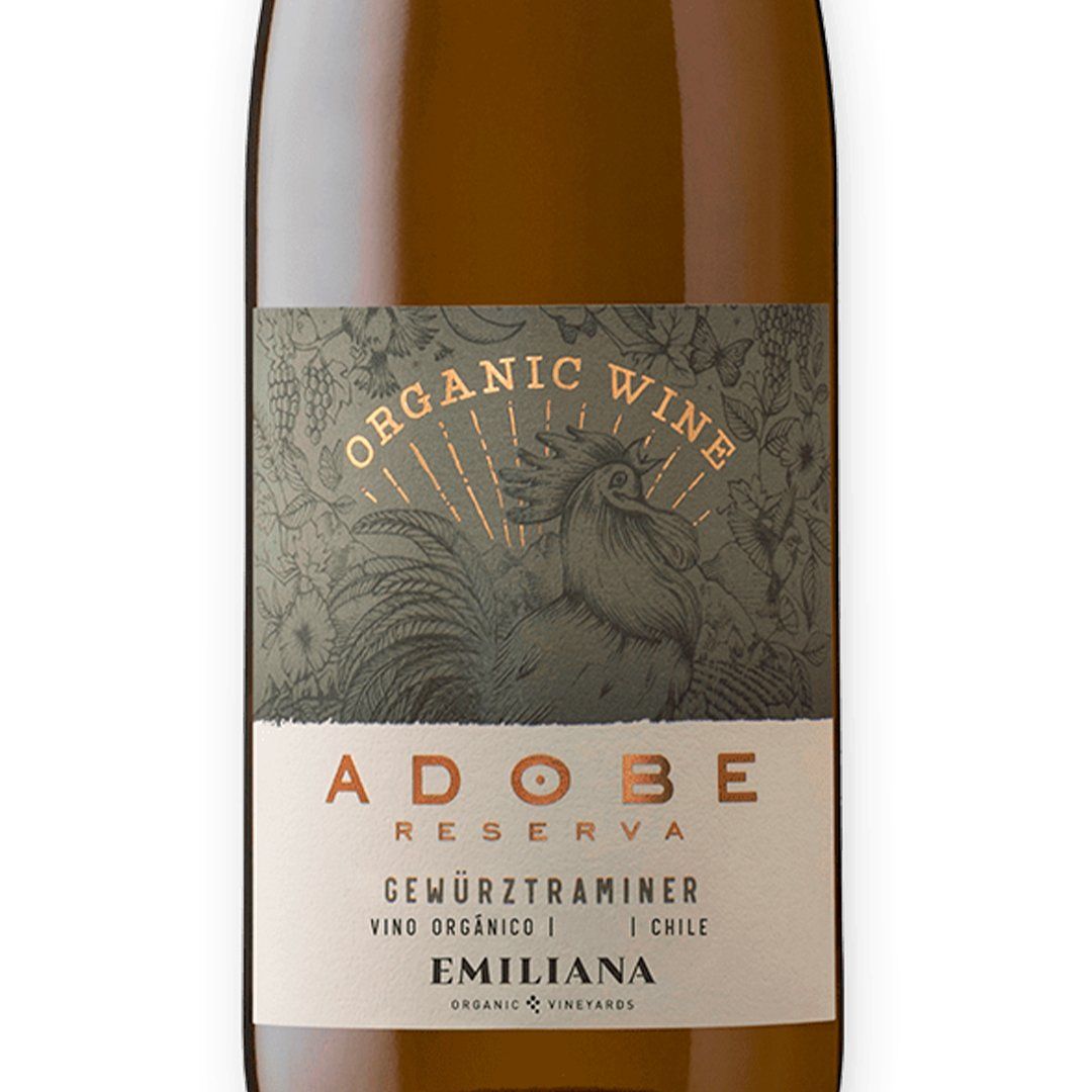 Kit 3 Garrafas Vinho Branco Adobe Reserva Gewurztraminer Orgânico 750ml
